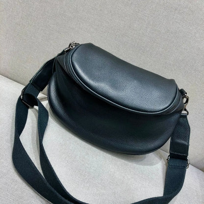 Sac banane femme cuir noir