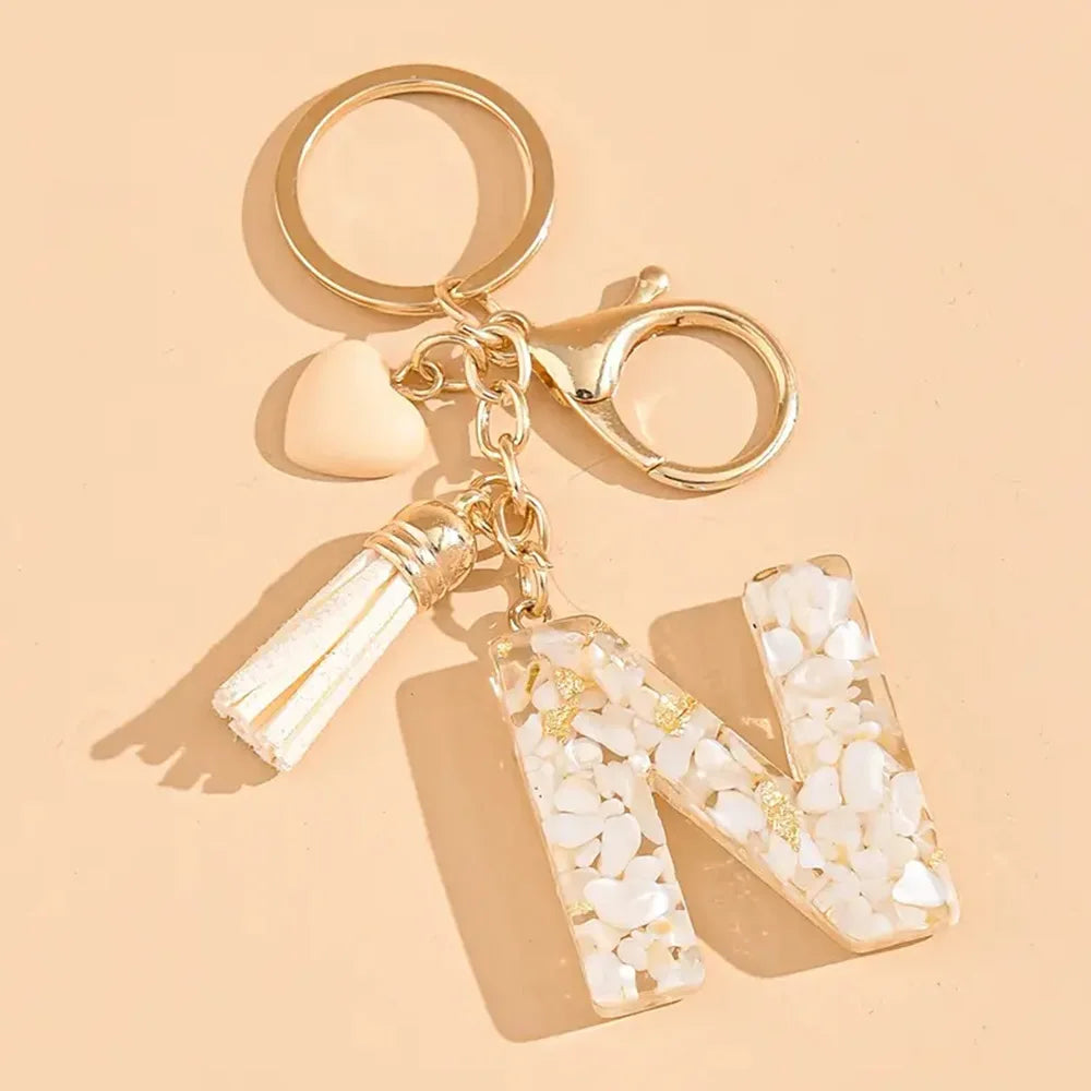 Porte clé avec lettre alphabet