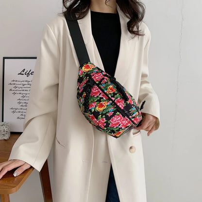Sac banane à fleurs