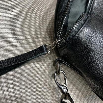 Sac banane femme cuir noir