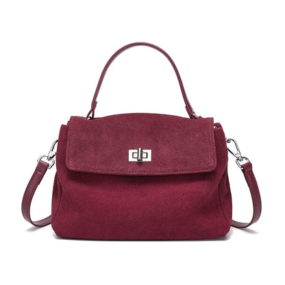 Nouveau sac bandoulière de luxe en cuir véritable et daim naturel pour femme, collection automne-hiver 2026 – Sac messager de créateur pour le quotidien