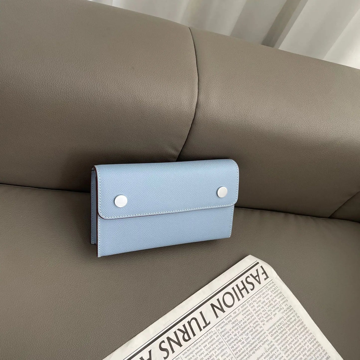 Sac à Main en Cuir group pour Femme, de Luxe, de Haute Qualité, EP Palmprint Cowhide Snap Wallet2024, 2024