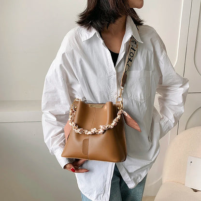 sac de luxe femme sac luxe célèbre marque Sacs à main et bourses pour femmes, en seau, marque, décor écharpe en soie Pure, sangle Large, sac à bandoulière de grande capacité, nouvelle collection, 2022