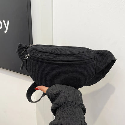 Sac banane velours noir