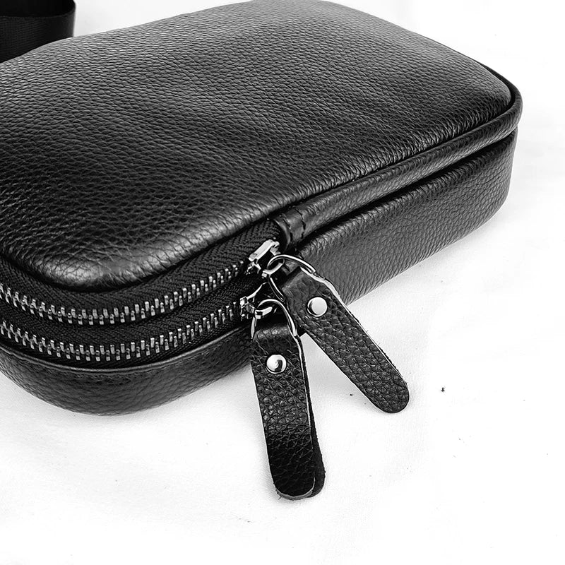 Sac banane noir cuir