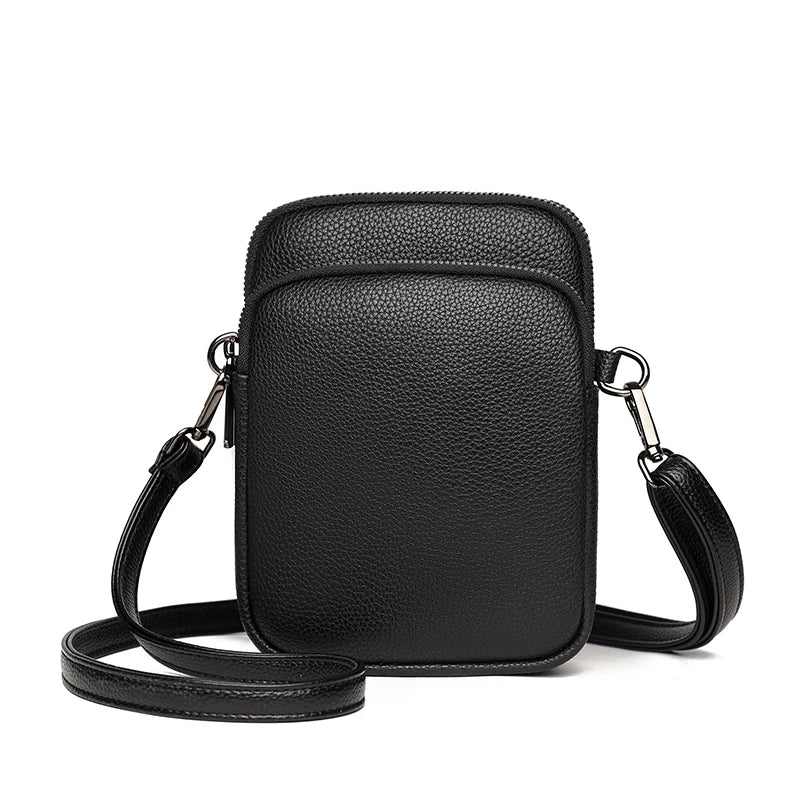 Nouveau 100% véritable peau de vache femmes en cuir sac de téléphone portable sacs à bandoulière pour femmes Sac concepteur Sac à bandoulière sacs de messager Sac