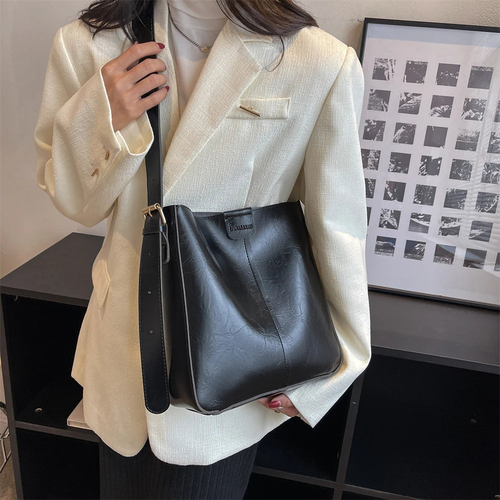 sac a mains femme sac luxe célèbre marque sac de cours MOODS-Ensemble de Sacs Fourre-Tout Rétro pour Femme, Large Sangle, Cuir PU Souple, Sacs à Bandoulière avec Petit Sac à Main, Shopping de Grande Capacité