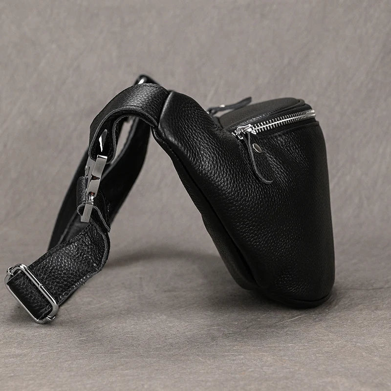Sac banane cuir grainé