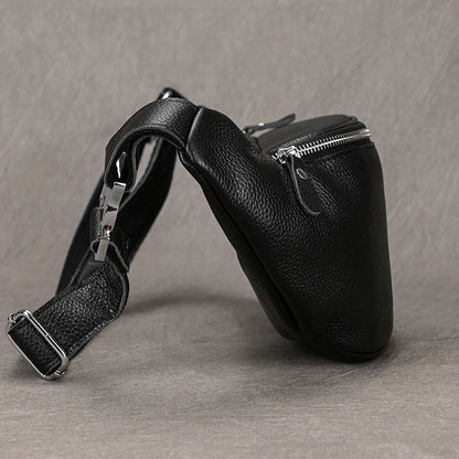 Sac banane cuir grainé