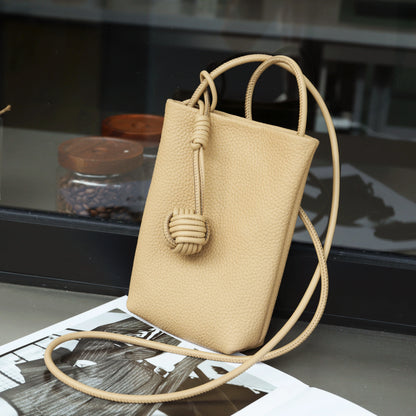 Petit sac à bandoulière en cuir véritable pour femme, sac de téléphone portable design, sac à main de voyage léger pour femme, initié à la mode