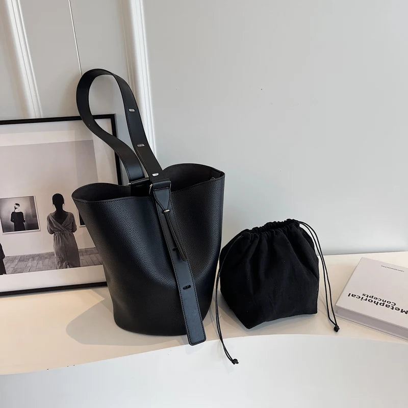 sac de luxe femme sac a maîn femme sacs seau sacs épaule MOODS-Ensembles de sacs rétro initiés pour femmes, fourre-tout 2 en 1, grande capacité, sac à bandoulière, sac à main design, document solide, E27, 2024
