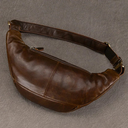 Sac banane en cuir pour homme