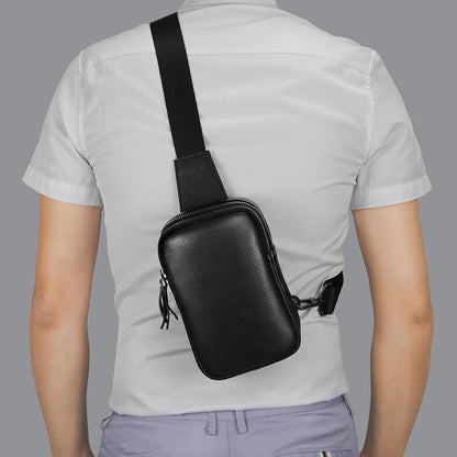 Sac banane noir cuir