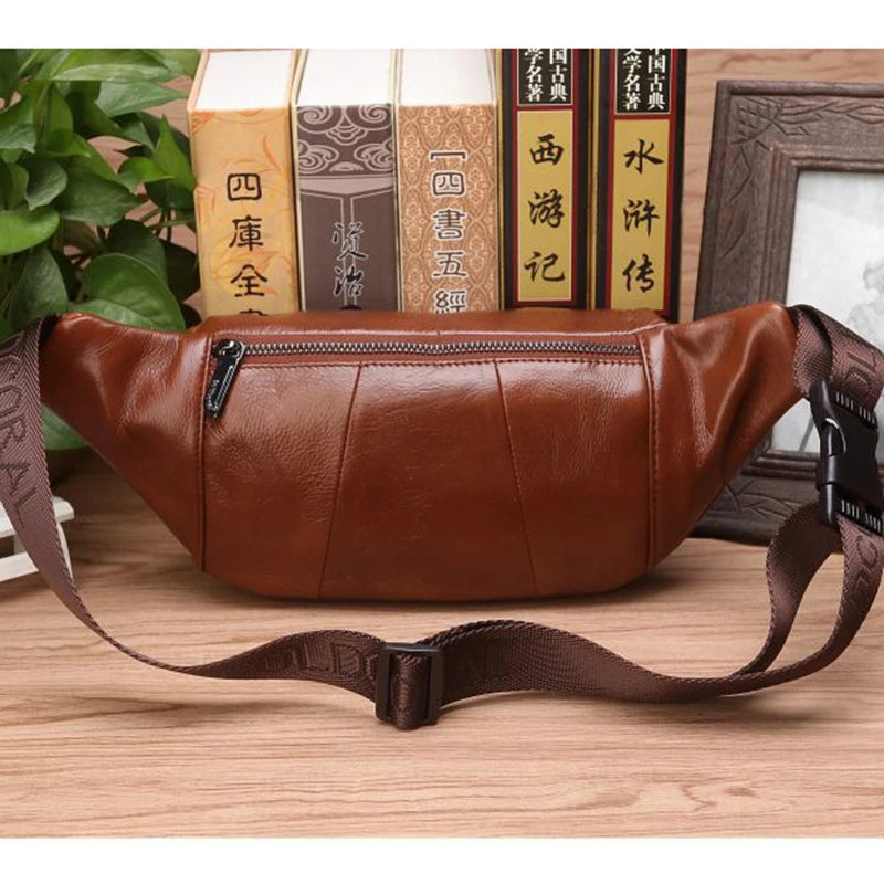Sac banane en cuir homme