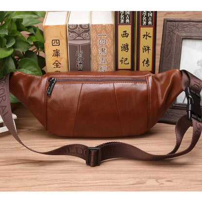 Sac banane en cuir homme