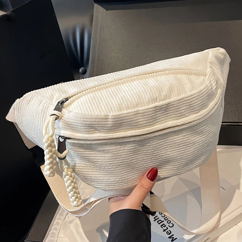 Sac banane velours femme