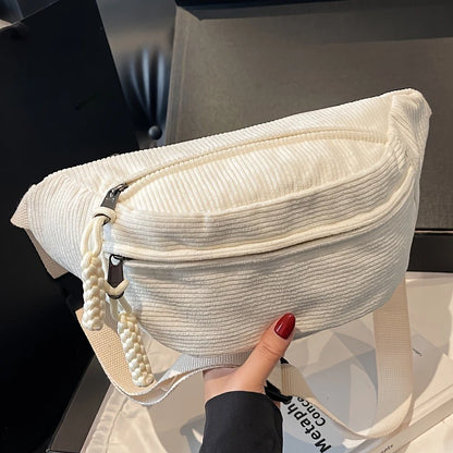 Sac banane velours femme