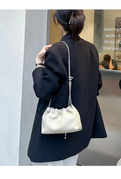 Sac bandoulière chic et compact FOXER 2026 pour femme en cuir véritable, mini sac à bandoulière tendance pour femme, pochette à chaîne pour téléphone