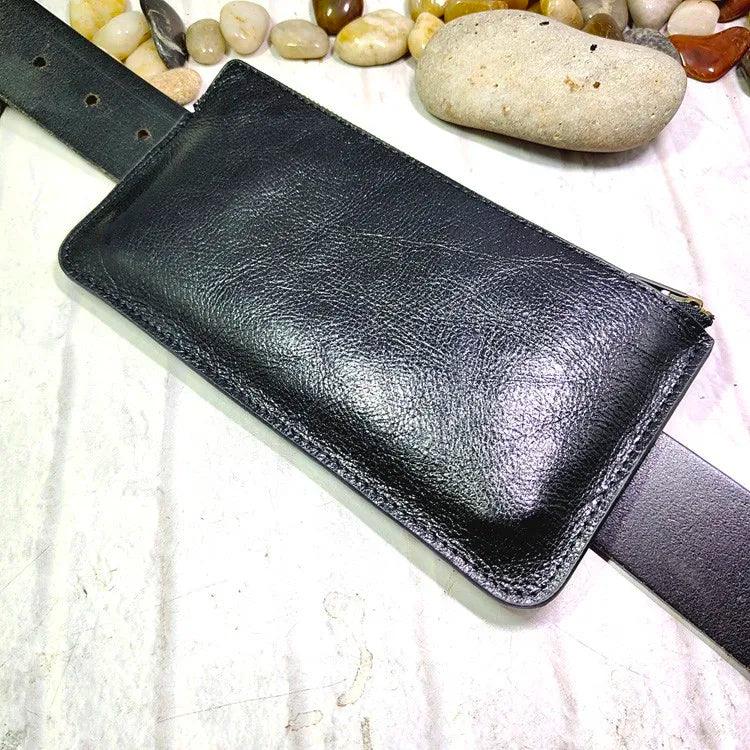 Pochette cuir ceinture