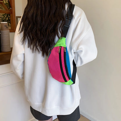 Sac banane multicolore