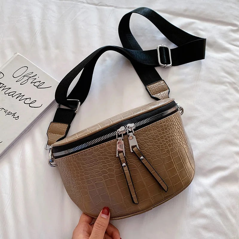 Sac bandoulière croco