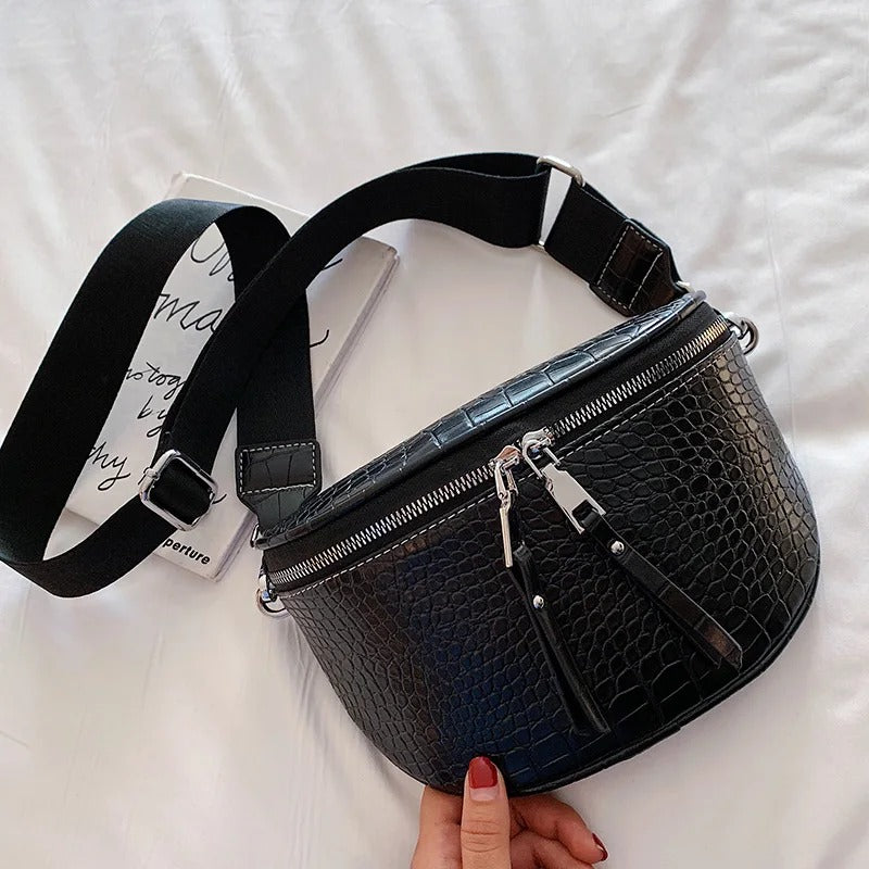 Sac bandoulière croco