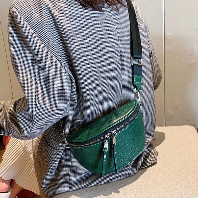 Sac bandoulière croco