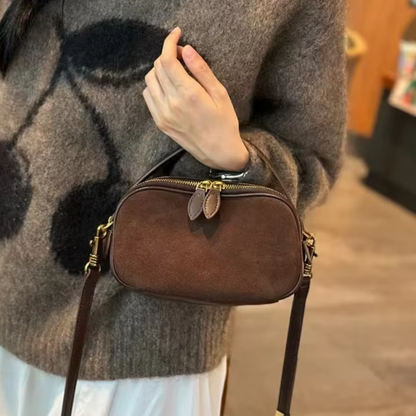 Sac à bandoulière en cuir véritable de vache pour femmes, sac à main en cuir Nubuck de bonne qualité, Design de luxe à la mode