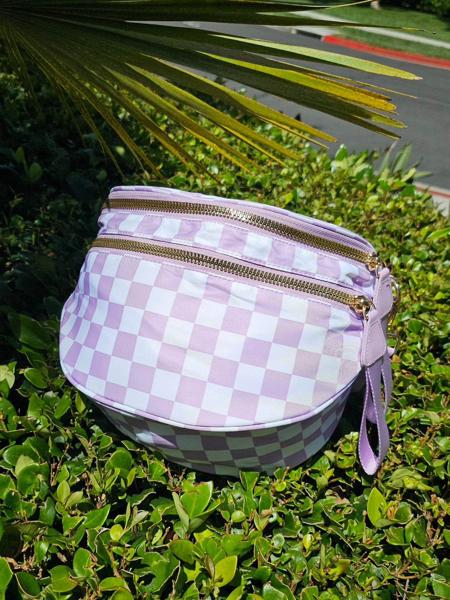 Sac banane carreaux