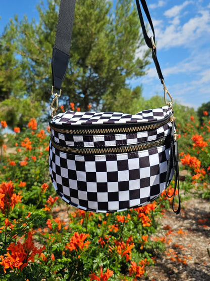 Sac banane carreaux