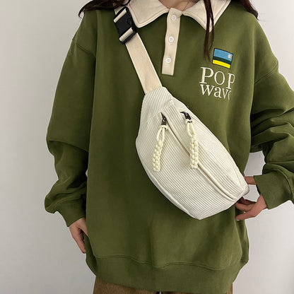Sac banane femme velours