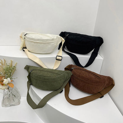 Sac banane femme velours