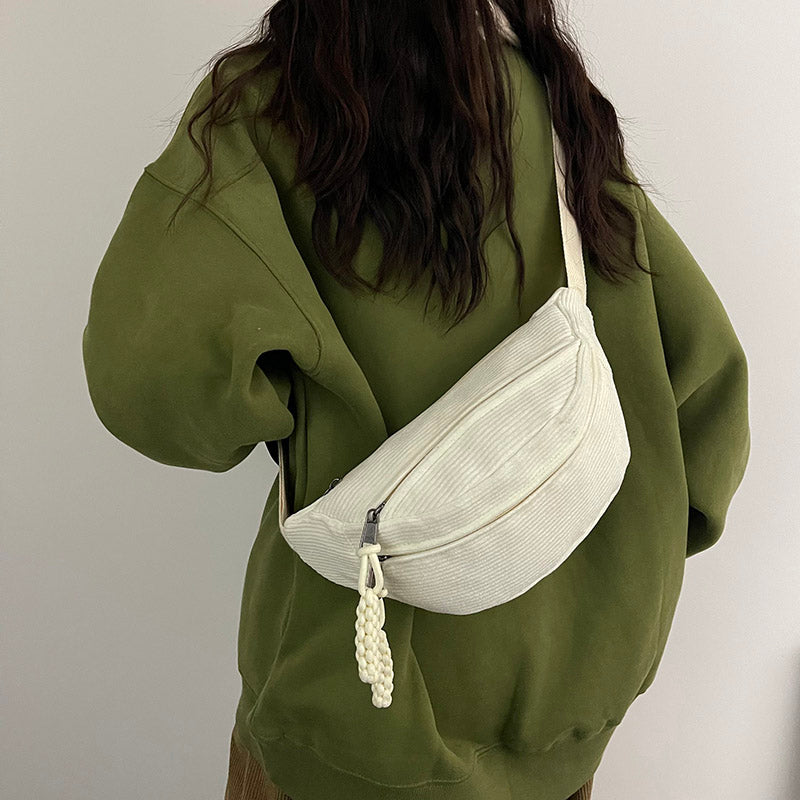 Sac banane femme velours