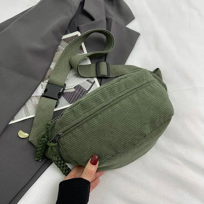 Sac banane femme velours
