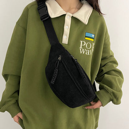 Sac banane femme velours