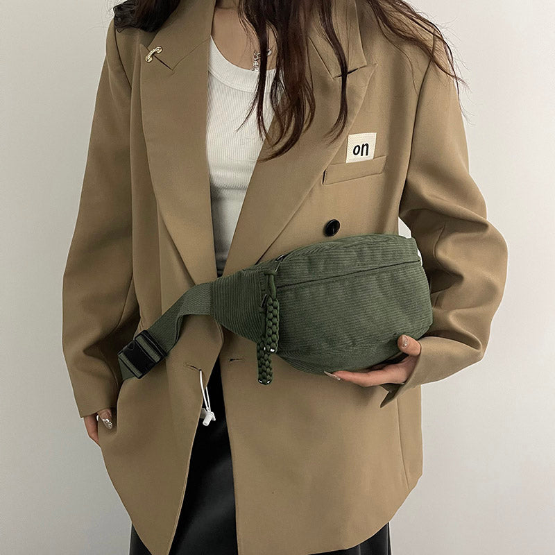 Sac banane femme velours