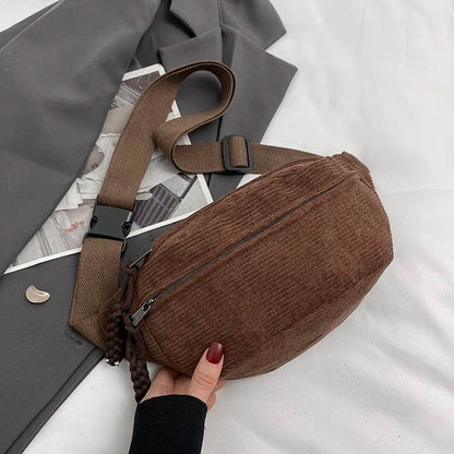 Sac banane femme velours