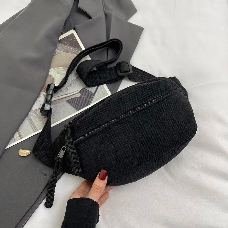 Sac banane femme velours