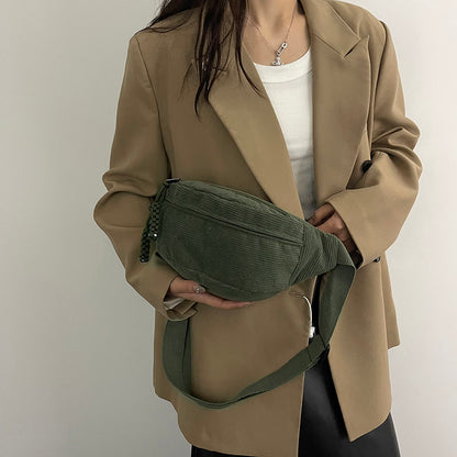 Sac banane femme velours