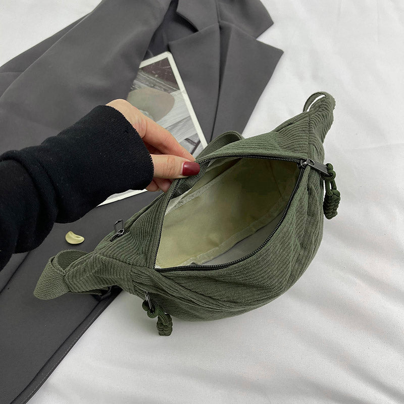 Sac banane femme velours